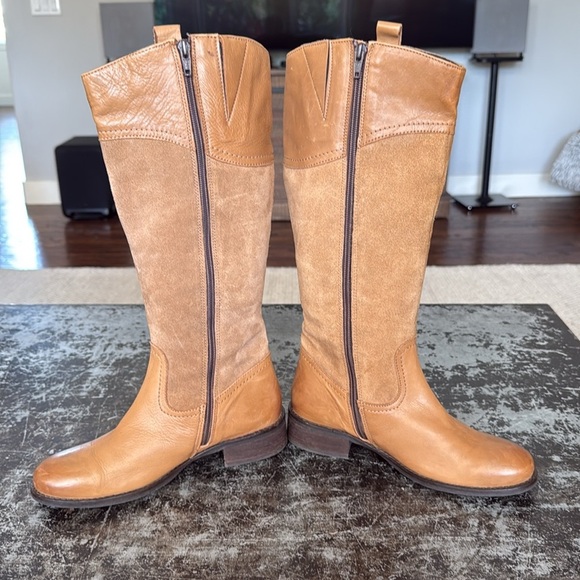 Seychelles Tan Leather & Suede Riding Boots Size 6 - Picture 7 of 8